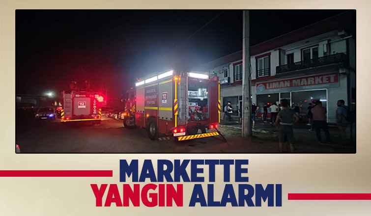 Karasu'da markette yangın