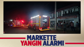 Karasu'da markette yangın