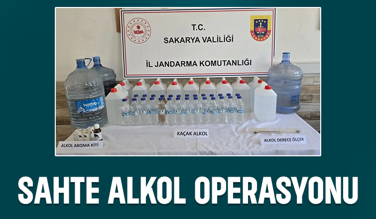 Karasu'da sahte alkol operasyonu