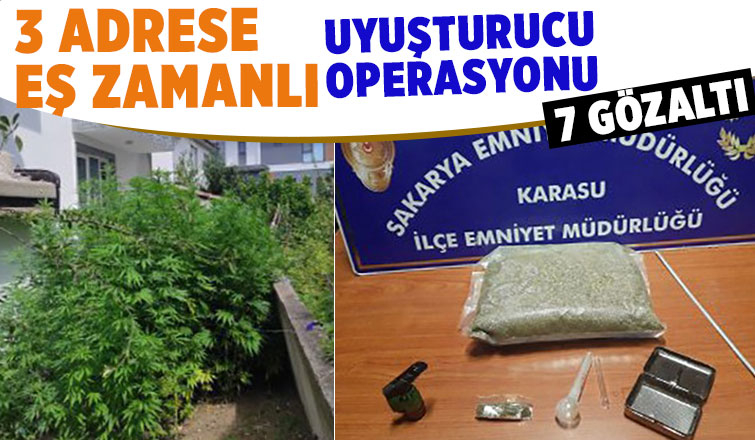 Karasu'da uyuşturucu operasyonu 