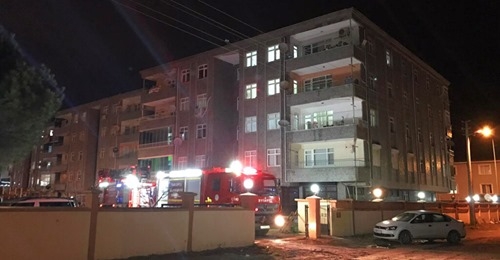 Karasu'da yangın paniği