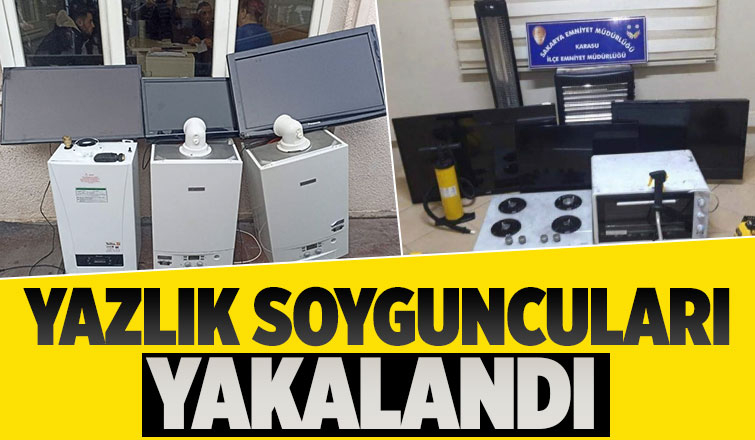 Karasu'da yazlıkları soyan hırsızlar yakalandı
