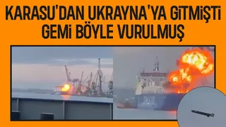 Karasu'dan giden gemiye saldırının görüntüsü ortaya çıktı