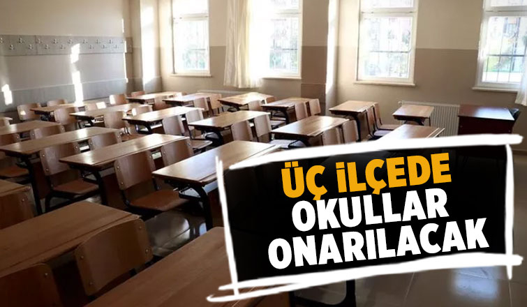 Karasu, Kocaali ve Taraklı'da okullar onarılacak