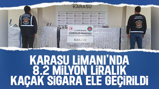 Karasu Limanı'nda 8.2 milyon liralık kaçak sigara operasyonu