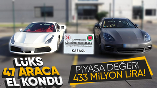 Karasu merkezli operasyon 47 lüks araca el kondu