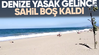 Karasu sahili boş kaldı