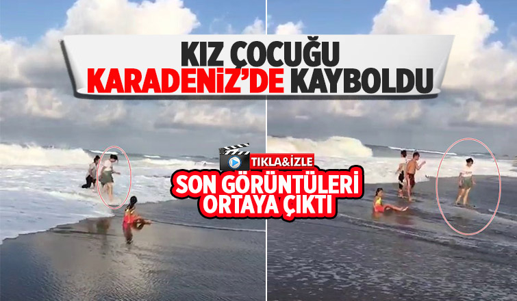 Karasu sahilinde kız çocuğu denizde kayboldu