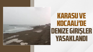 Karasu ve Kocaali'de denize girmek yasaklandı