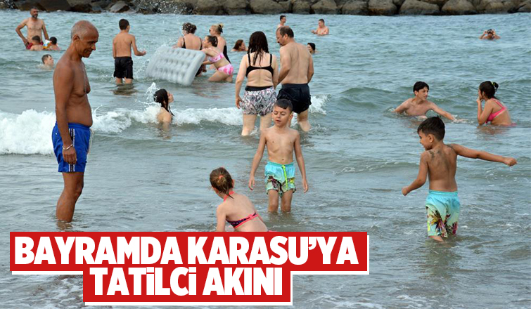 Karasu'ya bayramda tatilci akını