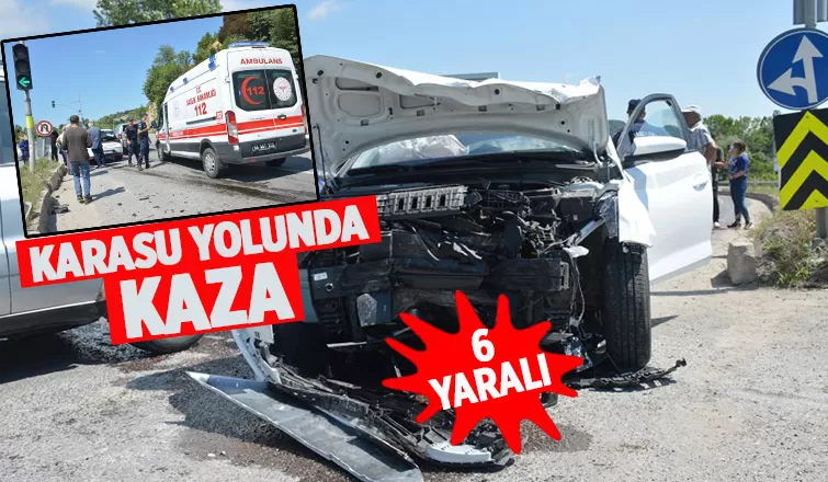 Karasu yolunda cip ile otomobil çarpıştı: 6 yaralı