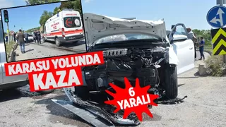 Karasu yolunda cip ile otomobil çarpıştı: 6 yaralı