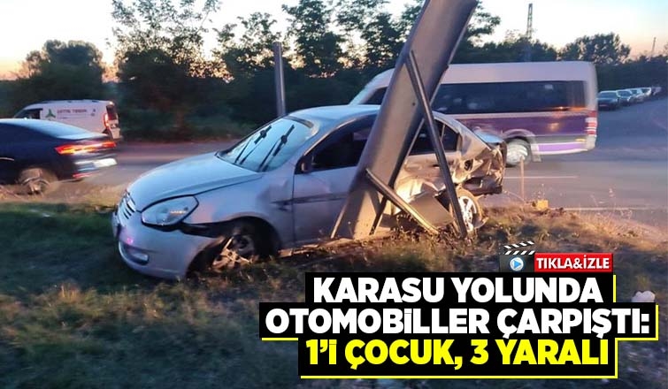 Karasu yolunda kaza: 1’i çocuk 3 yaralı