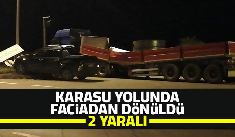 Karasu yolunda kaza: 2 yaralı