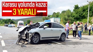 Karasu yolunda kaza: 3 yaralı
