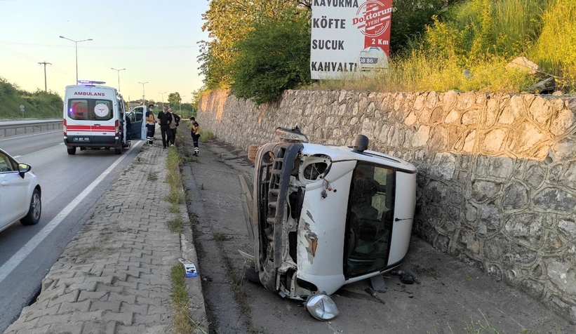 Karasu yolunda korkutan kaza