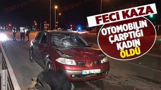 Karasu yolunda otomobilin çarptığı kadın öldü
