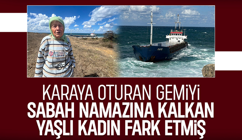 Karaya oturan gemiyi yaşlı kadın fark etmiş
