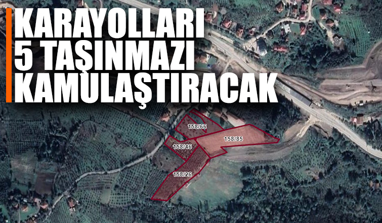 Karayolları Akyazı'da 5 arsayı kamulaştıracak