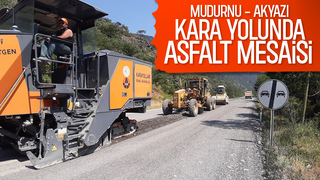 Karayolları ekiplerinin sıcak havada zorlu mesaisi