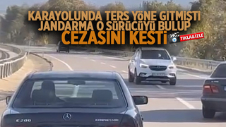 Karayolunda geri geri gitmişti, cezadan kaçamadı
