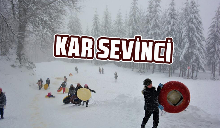 Karda doyasıya eğlendiler