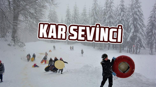 Karda doyasıya eğlendiler