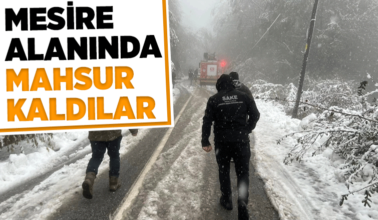 Karda mahsur kaldılar