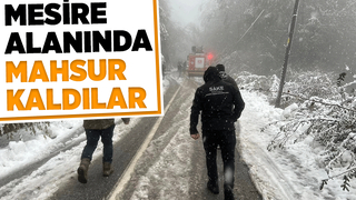 Karda mahsur kaldılar