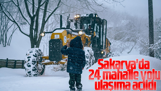 Karın kapadığı 24 mahalle yolu ulaşıma açıldı