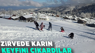 Karın keyfini en çok çocuklar çıkardı