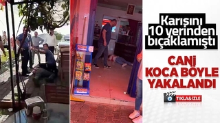 Karısını 10 yerinden bıçaklamıştı, panik anları kamerada