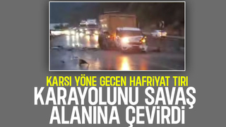 Karşı yöne geçen tır zincirleme kazaya neden oldu