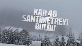 Kartepe'de kar kalınlığı 40 santimetreyi buldu