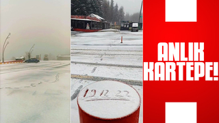 Kartepe'de kar yağışı başladı