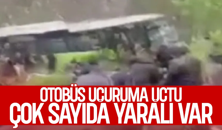 Kartepe'de otobüs uçuruma uçtu; Çok sayıda yaralı var
