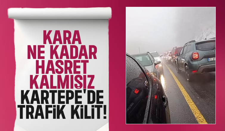 Kartepe'de trafik kilitlendi