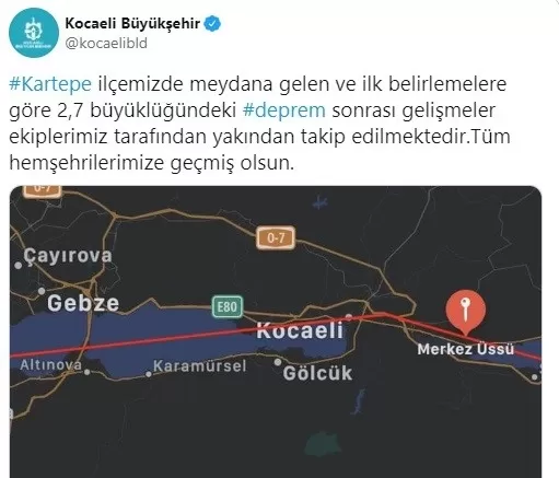 Kartepe'depeş peşe depremler