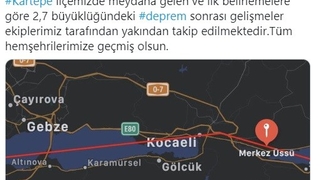 Kartepe'depeş peşe depremler