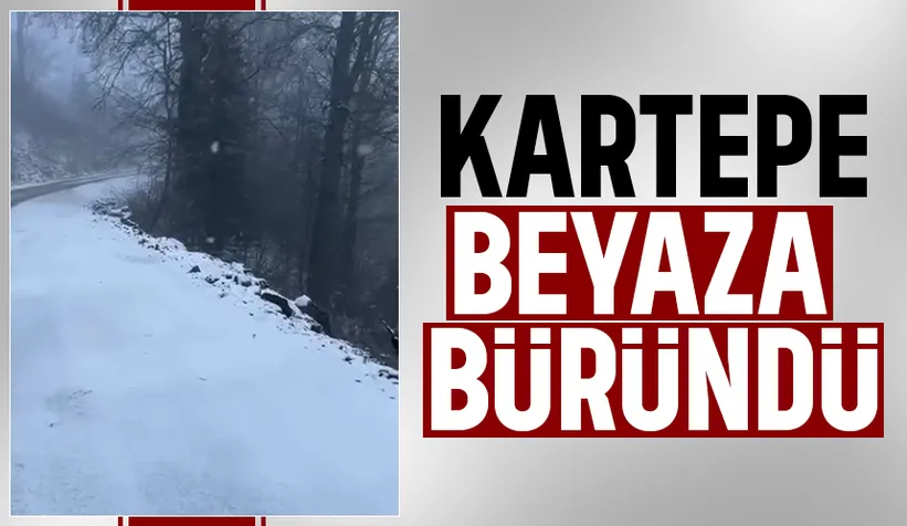 Kartepe'ye kar yağdı