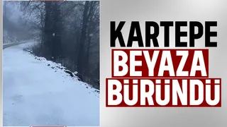 Kartepe'ye kar yağdı