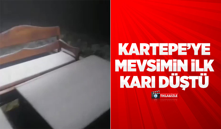 Kartepe'ye mevsimin ilk karı yağdı