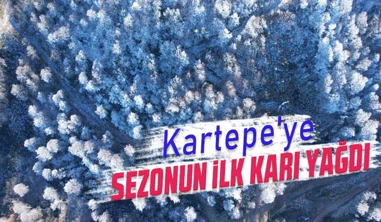Kartepe'ye sezonun ilk karı yağdı