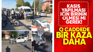 Kasis yapılmayan caddede kaza