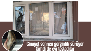 Katil zanlısının babaannesinin evini taşladılar