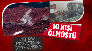 Katliam gibi kazada sisli hava uydu fotoğrafında