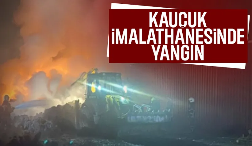 Kauçuk imalathanesi yandı