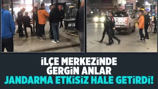 Kavgada bıçak çekti, jandarma yakalayıp kelepçeledi