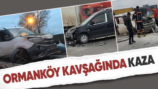 Kavşakta çarpıştılar 1 yaralı