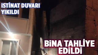 Kayan duvar eve yaslandı, ev tedbir amaçlı boşaltıldı